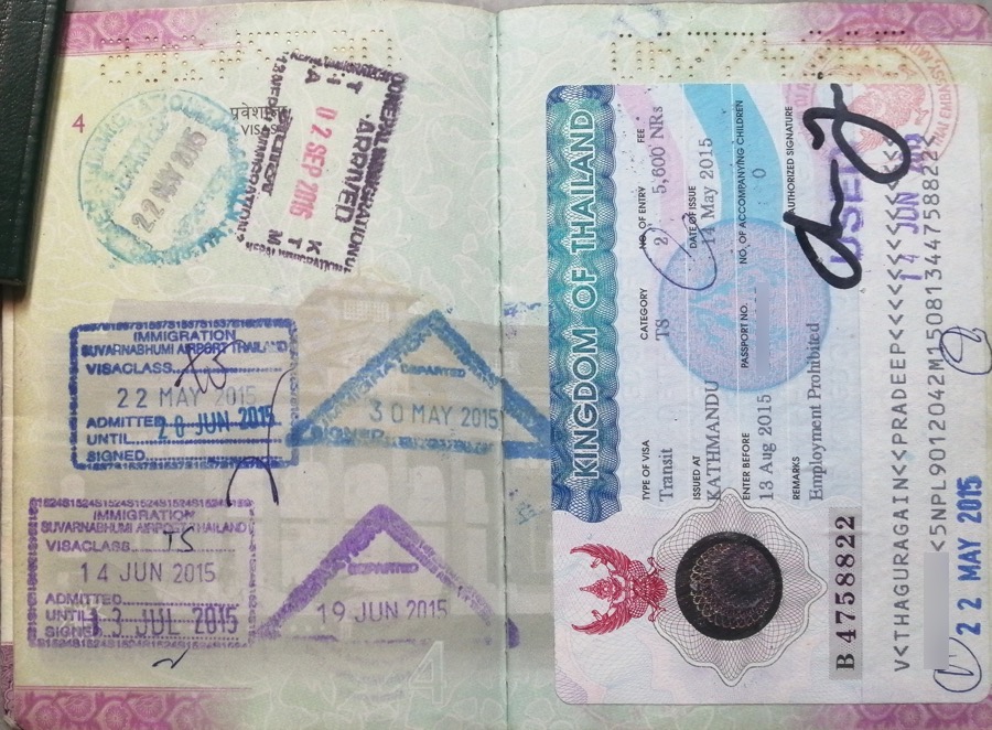 thailand tourist visa nepal